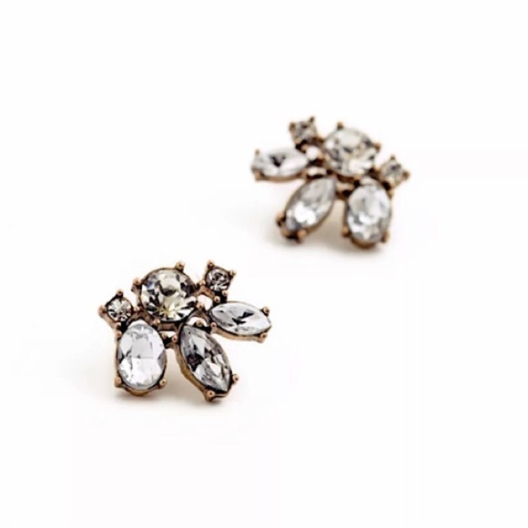 NEW-Statement Earrings-Bridal- STUD EARRINGS CRYSTAL #311 - Picture 1 of 3